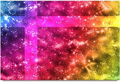 Quantam Stars Multicolor Space Pattern Paper Print