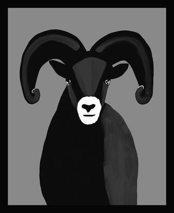 Mountain Ram Paper Print