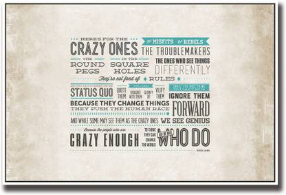 Steve jobs crazy one's speech Fine Art Print