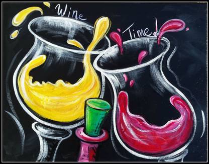 Tallenge - Its Wine Time - A3 Size Premium Quality Rolled Poster Paper Print