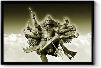 Shiva Mahadev Tandav High Quality Black Framed Poster Fine Art Print