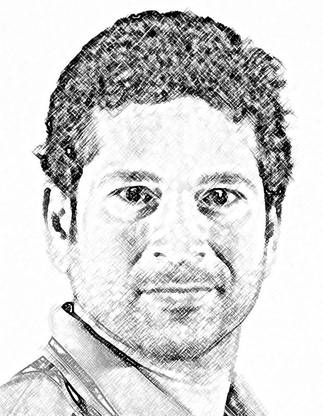 Sachin Tendulkar - Sketch Paper Print