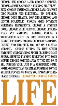 Athah Poster Trainspotting Choose Your Life Paper Print