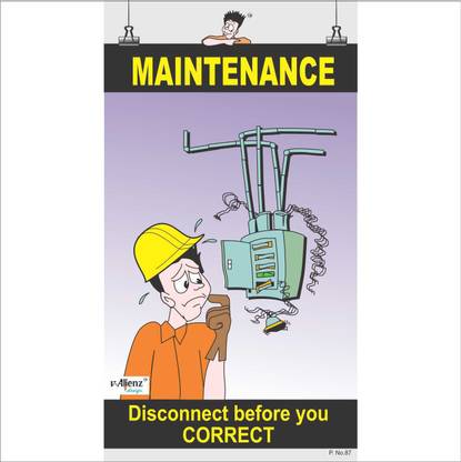 Safety Poster-Maintenance Paper Print
