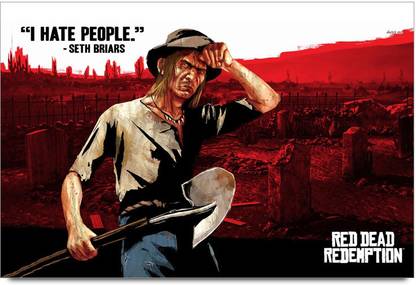 Red Dead Redemption Seth Briars Paper Print