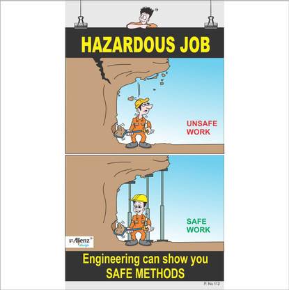 Safety Poster-Hazardous Job Paper Print