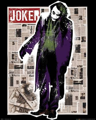 The Dark Knight Joker Newspaper Mini Poster Paper Print