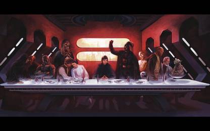 Movie Star Wars Last Supper Robocop HD Wall Poster Paper Print