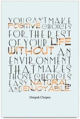 iMerch Cant Make Positive Choices Quotes By Deepak Chopra Photographic Paper