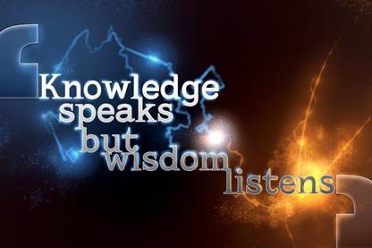 Oshi - Knowledge Speaks Wisdom Listens Paper Print
