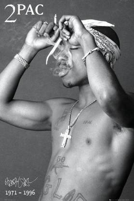 Tupac - Smoke Paper Print