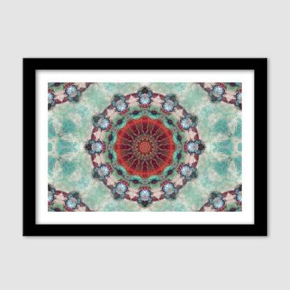 EurekaDesigns Poster Red Kaleidoscope Fine Art Print