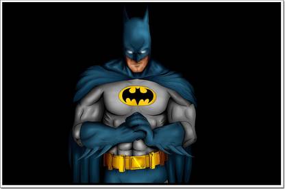 Batman Standing Poster Paper Print