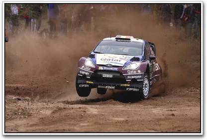 Rally Car Paper Print