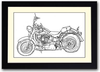 Motorcyle drawing Fine Art Print