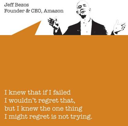 Jeff Bezos - Startup Quote 12"x12" Canvas Art