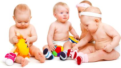 Cute New Born Baby / Non-Tearable Synthetic Sheet Poster PB0085 Fine Art Print
