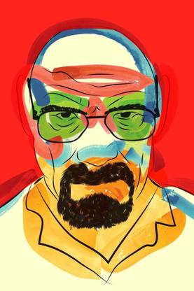 EurekaDesigns Breaking Bad Red Art Heisenberg Paper Print