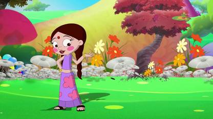 Chutki Of Chota Bheem Cartoon Poster Paper Print