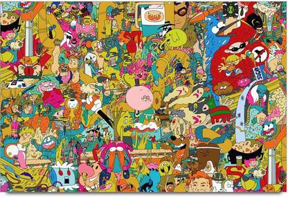 Cool cartoon graffiti Paper Print