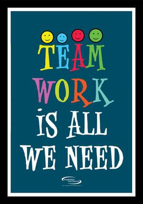 Team Work Is All We Need Framed Poster Paper Print