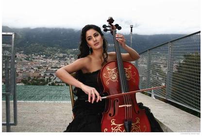 Katrina Kaif Playing Violin - Yuvvraaj Paper Print