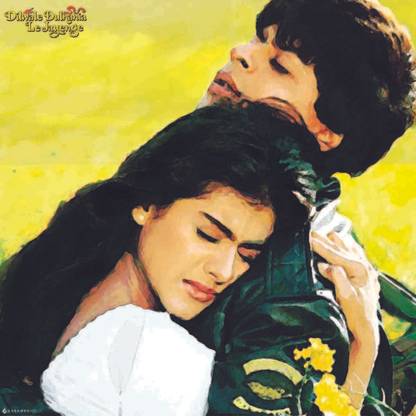 Dilwale Dulhania Le Jayenge: Shahrukh and Kajol Framed Canvas - By Gabambo YRF