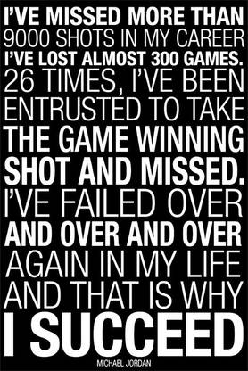 Michael Jordan Quotes Poster Paper Print