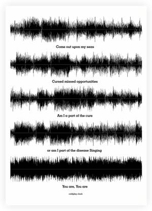 You Are, You Are "Coldplay Clock" Lyrics Quotes Paper Print