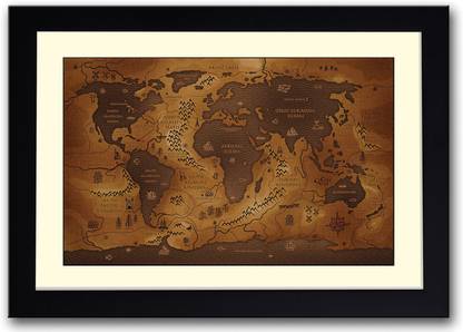 Ancient World Map Fine Art Print