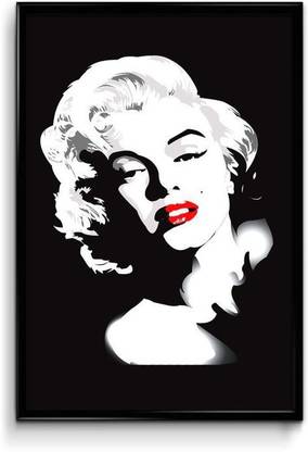 Marilyn Monroe Monochromatic Art Paper Print