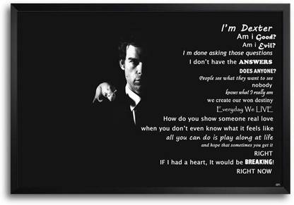Dexter Am I Good Quote Tv Series Framed Photographic Paper