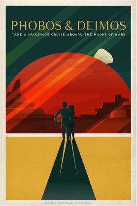 Elon Musk Phobos & Deimos Poster Paper Print