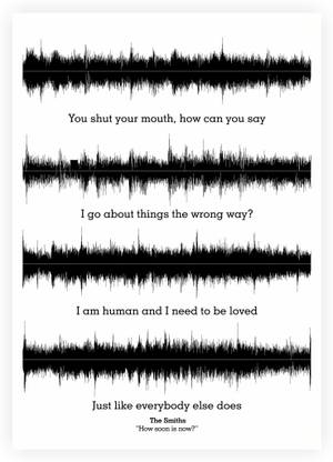 The Smiths "How Soon Is Now?" Lyrics Quotes Paper Print