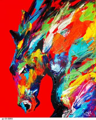 Posterhouzz Poster -Red Horse 45 Fine Art Print