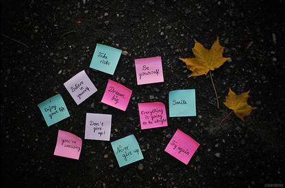 Motivational Sticky Notes Poster Paper Print