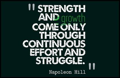 Strength And Growth Quotes Poster Paper Print