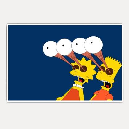 The Simpsons Eyes Out Funny (18x12) Paper Print