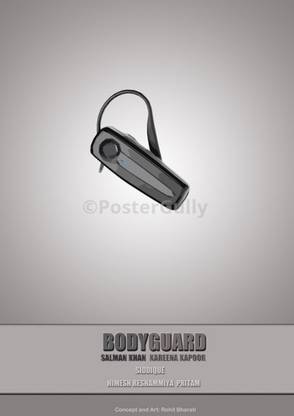 AnanyaDesigns Wall Poster Bodyguard | Minimal Bollywood Art Photographic Paper Paper Print