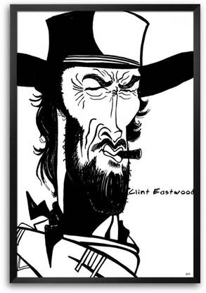 Clint Eastwood Animated FP00004703 Framed Photographic Paper