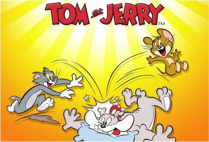Tom n Jerry Wallpaper Paper Print