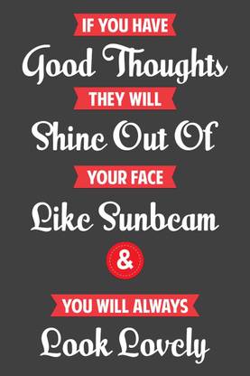 Good Thoughts Shine Out Photographic Paper