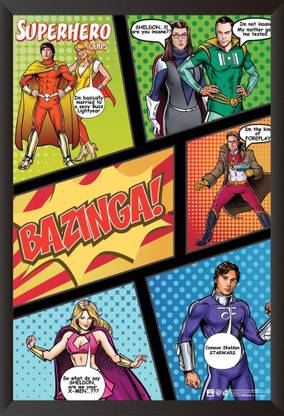 Hungover The Big Bang Theory: Superhero Special Paper Poster Paper Print