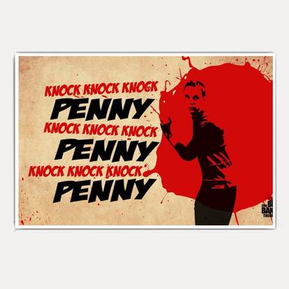 Knock Knock Penny Big Bang Theory (18x12) Paper Print
