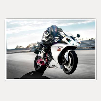 Yamaha Epic Pose R1 Superbike (18x12) Paper Print