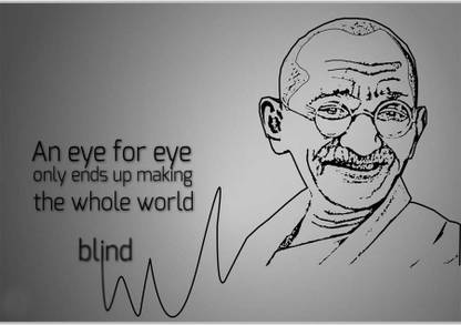 Posterhouzz An Eye For Eye Quote Paper Print