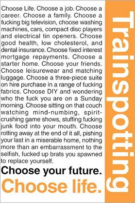 Trainspotting Quotes 1 Official Paper Print