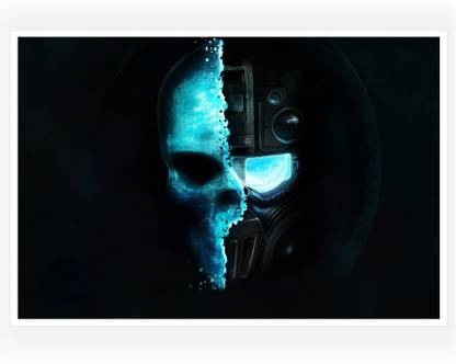 Laptoz's Blue Hell Poster Paper Print