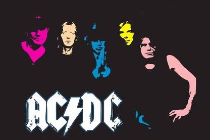 AC - DC Paper Print