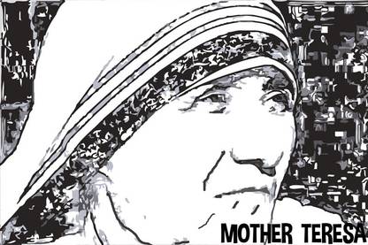 Mother Teresa - Sketch Paper Print
